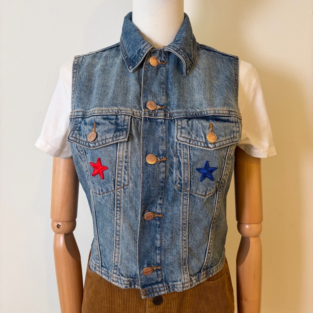 Wild Fable x Benson Boone Denim Vest - American Heart - Size S - Picture 5 of 14